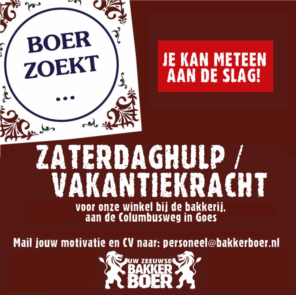 Vacature_zaterdaghulp_vakantiekracht_Columbusweg_Goes